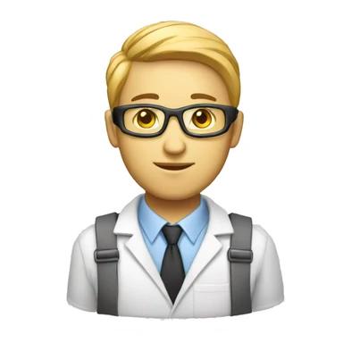 white IT specialist with loptop sticker