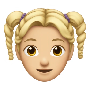 Pigtail blonde girl sticker