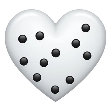 Esse emoji "🤍" com bolinhas pretas  sticker