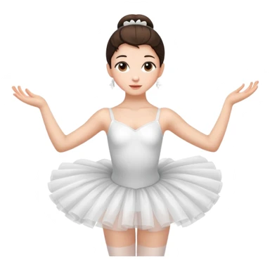 brunette ballerina sticker