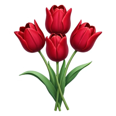 Dark red tulip bouquet  sticker
