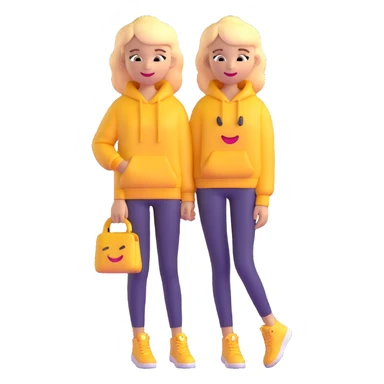 confident, fashionable girl character, stylish and bold, wearing trendy clothes, cheerful expression, 3D emoji style sticker