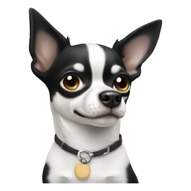 black and white chihuahua sticker