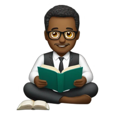 entrepreneur reading a book sticker