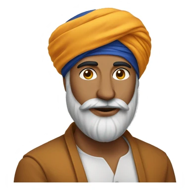 A Sikh man wearing a turban  sticker
