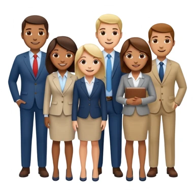 equipo empleados oficina sticker