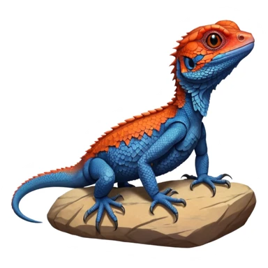 red-headed rock agama (Agama agama) sticker