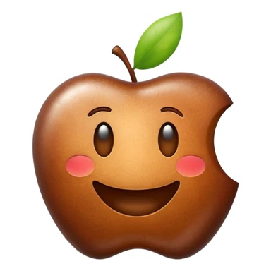 emoji poop   Apple logo  sticker