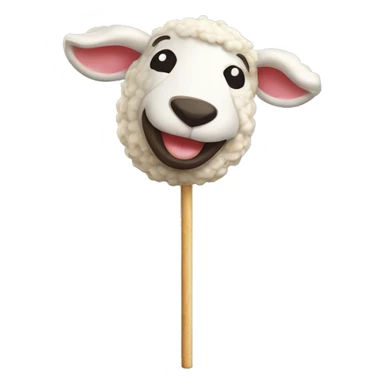 Roasted lamb on a stick horizontal sticker