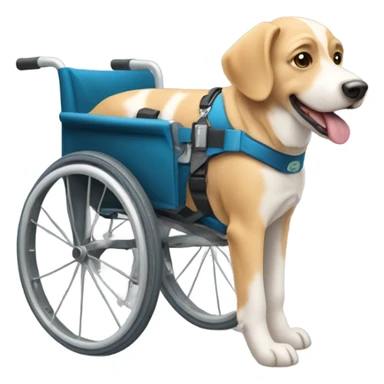 Wheel chair dog sticker