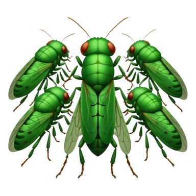 Marching cicadas sticker