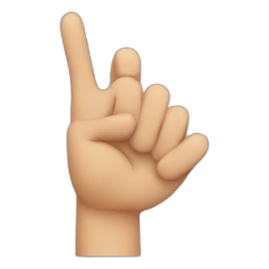 A hend with two closing finger one is thumb finger and second is middle finger sticker