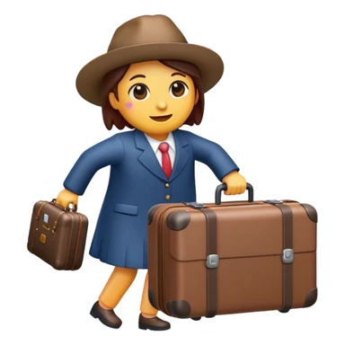 Use my personal emoji carrying a suitcase sticker