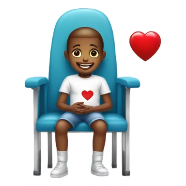 a child with normal skin donates blood sticker