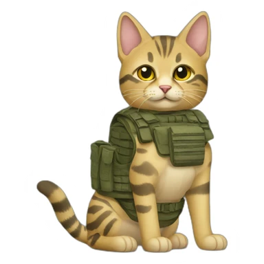 ukraine military cat sticker