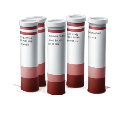 3 tubes of blood test in lab no microscope sticker