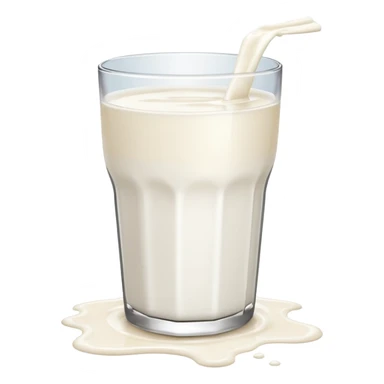 glass of milk spill on floor sticker