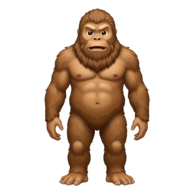 Create a scary full bodied emoji of Bigfoot sticker