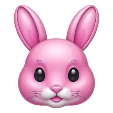 crystal bunny pink sticker