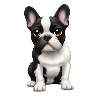 French bulldog black sticker