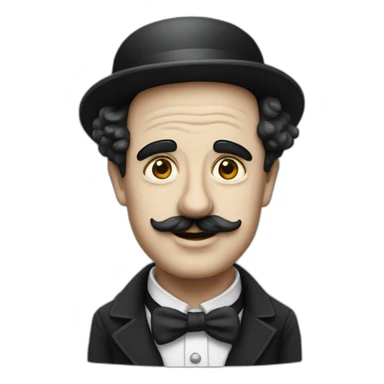 Charlie Chaplin without hat sticker