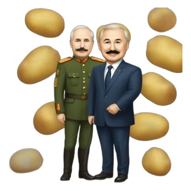 Lukashenko and potato sticker