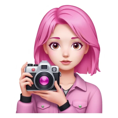 pink photographer light sticker