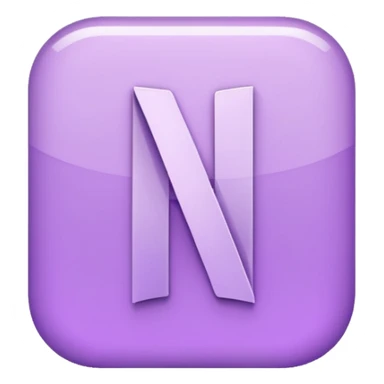 Netflix aesthetic "N" logo in pastel purple sticker