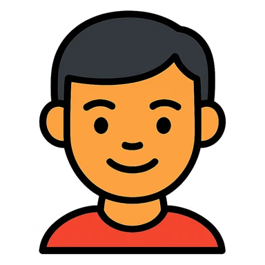 A human face with dark hair sticker