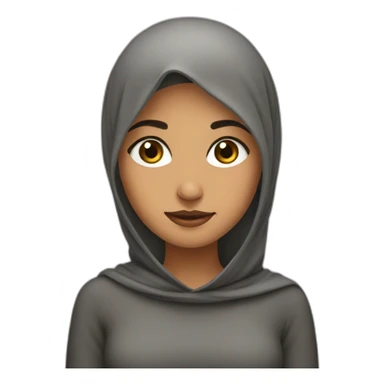 Muslim girl with mole sticker