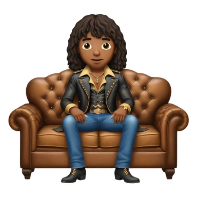 Rick james on a couch sticker