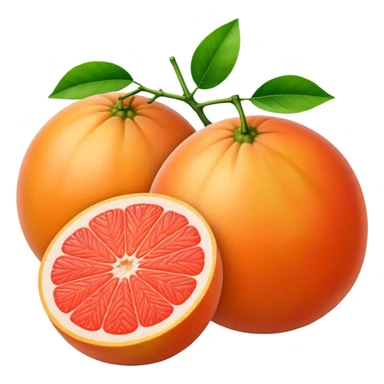 Two Grapefruit with leaves sticker