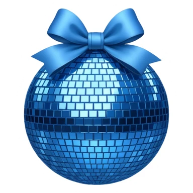 Blue Disco ball and a bow sticker