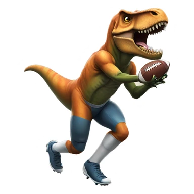 T. rex playing football sticker