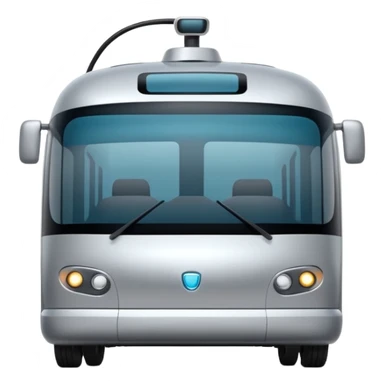minimalist cyber clean luxury futuristic self driving bus sticker