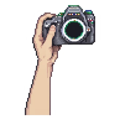 fingers making camera frame gesture, photo composition sticker