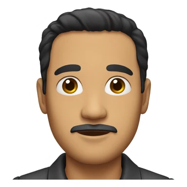 A latin man in his forties, black hair sticker