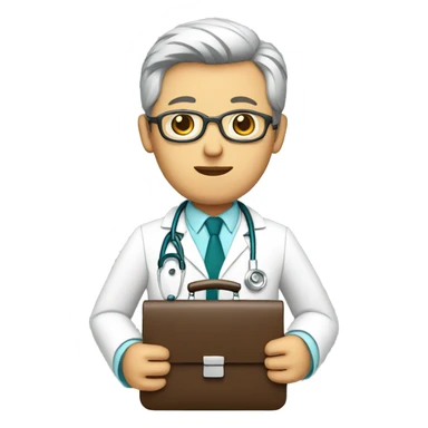 doctor with briefcase in hands sticker
