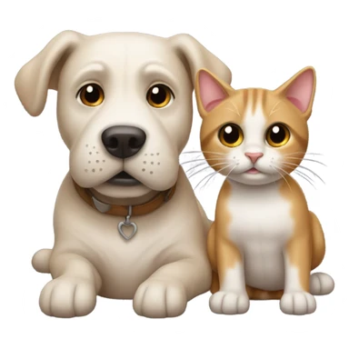 Perro con gato sticker