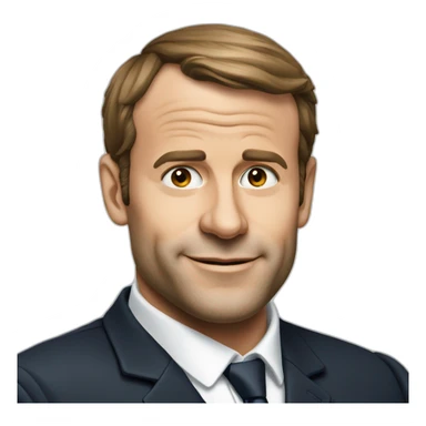 Macron avec une bière sticker