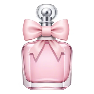 Pastel pink Perfume bottle with a white bow sticker
