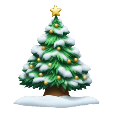Aesthetic Christmas Tree with snow sticker