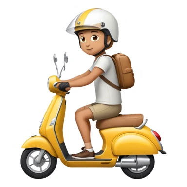 riding a scooter sticker