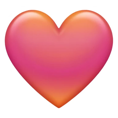 orange and pink gradient tall matte heart sticker