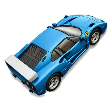 Ferrari F40 back view sticker