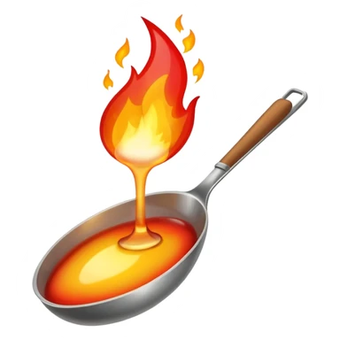 una cuchara grande con fuego sticker