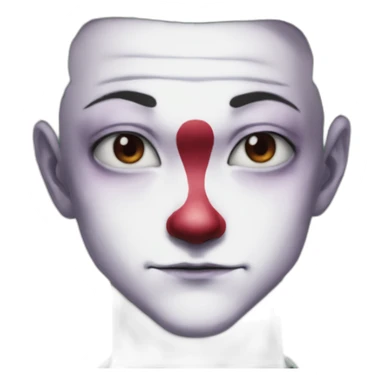 hisoka from hunter x hunter with clown makeup sticker