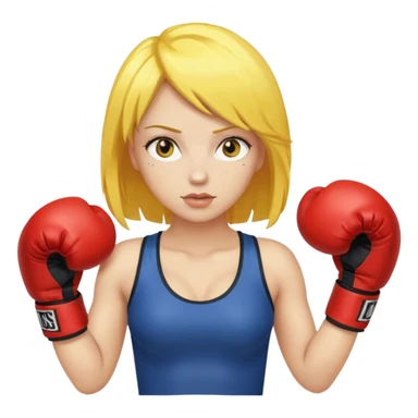 sexy girl with yellow hair boxing sticker