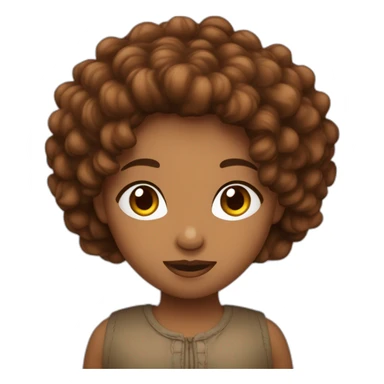 Fille métisse avec les cheveux marrons bouclés  sticker