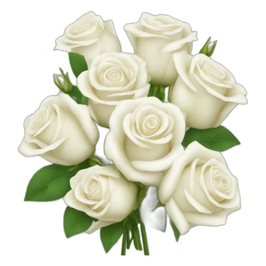 Bouquet of white roses sticker